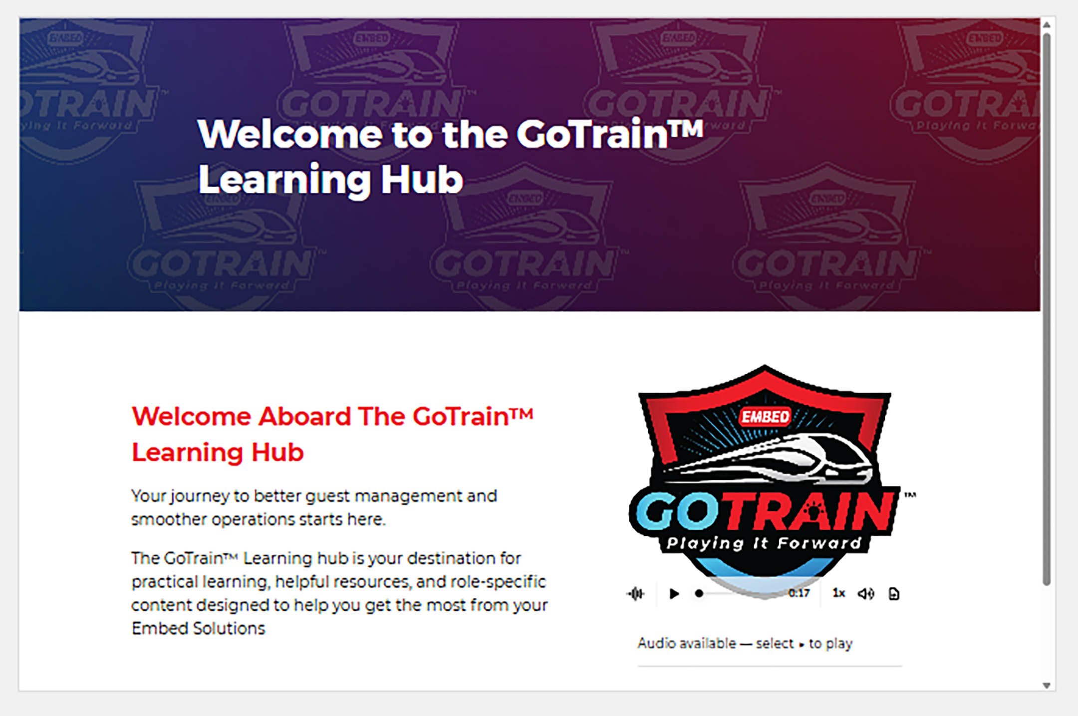 GoTrain-Learning-Hub