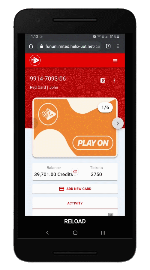 Mobile Wallet ANDROID - RELOAD CARD VER 02 transparent background