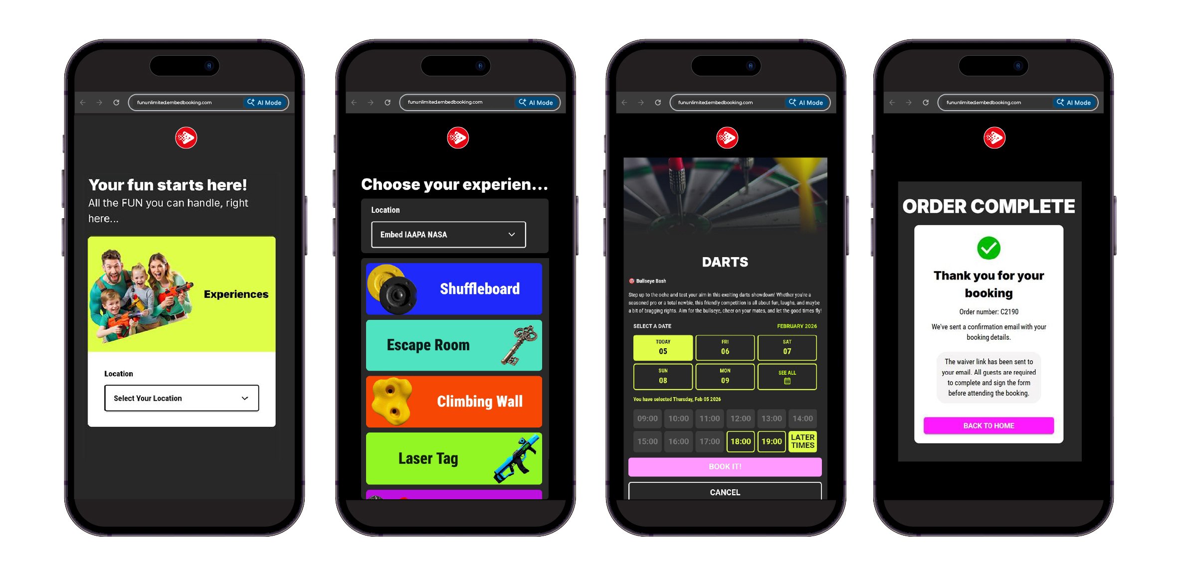 BOOKINGS Screenshots_Step 1-4