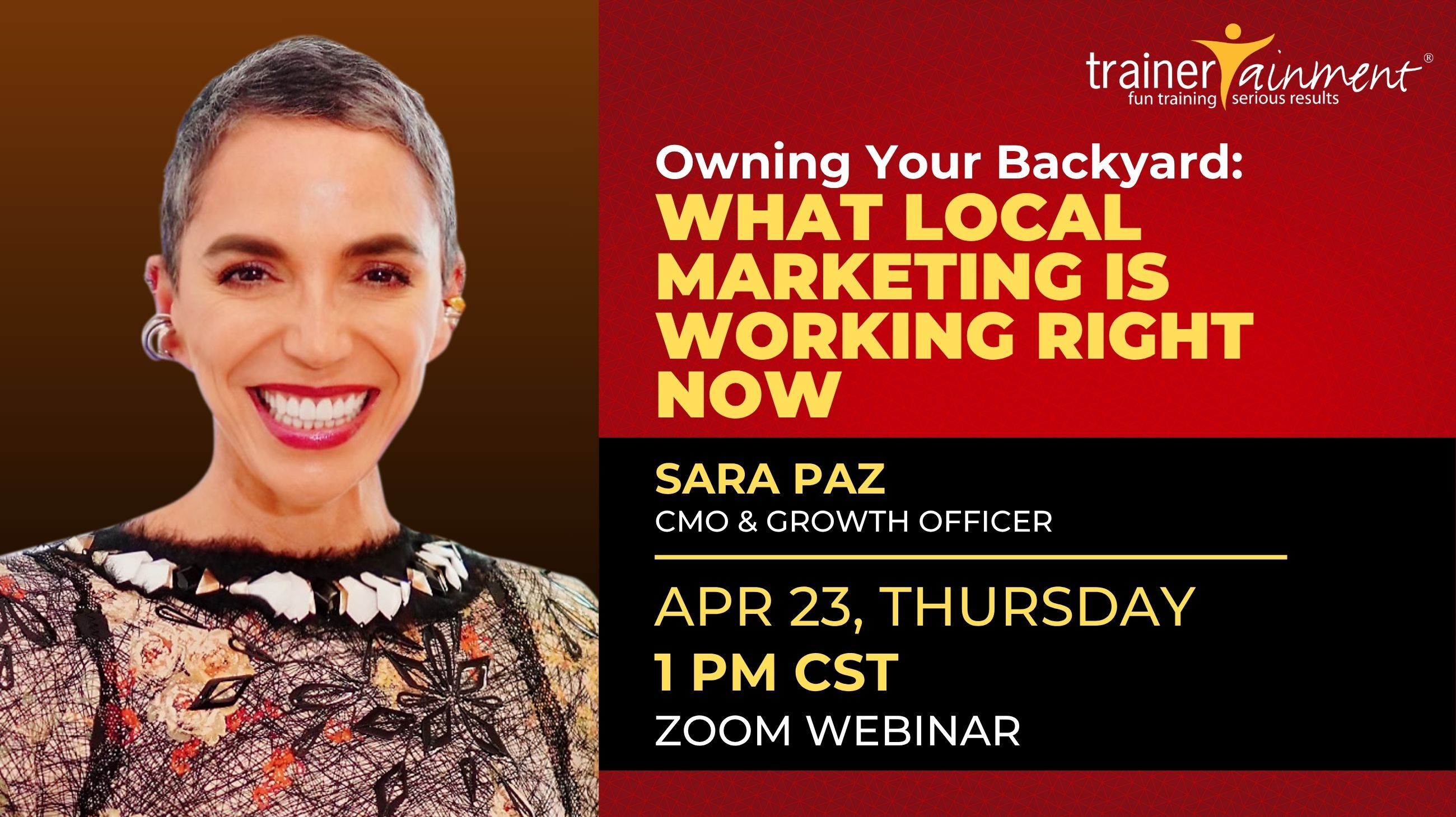 Sara TrainerTainment Webinar_Apr2026_masthead